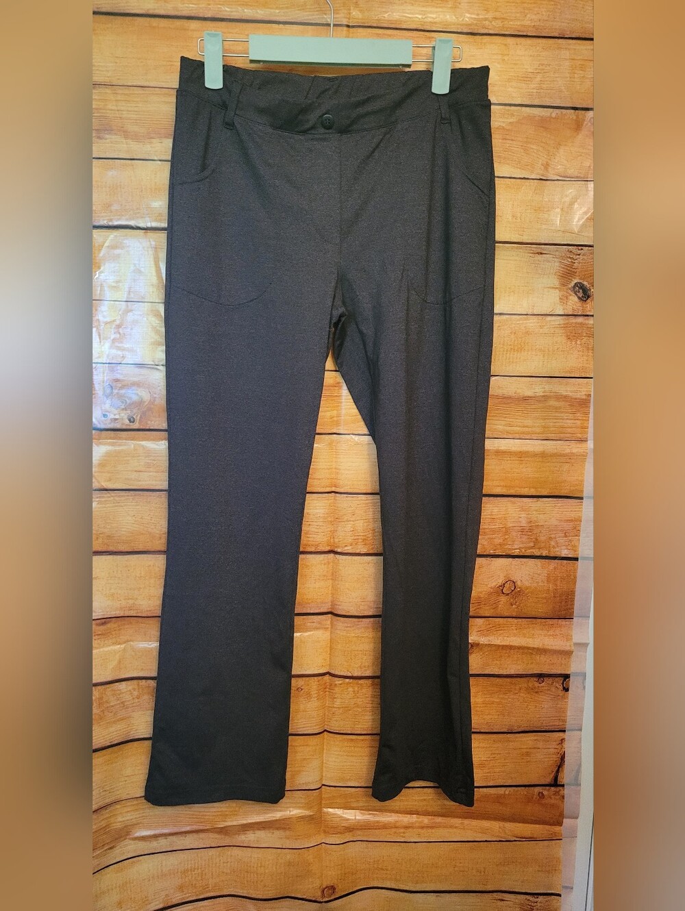 Yogipace,Belt Loops,Women's Petite Straight Leg Yoga Dress Pants M - Picture 3 of 5